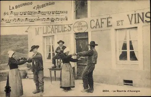 Ak La Bourreio d'Aubergno, La Bourree d'Auvergne, Tanzende Menschen