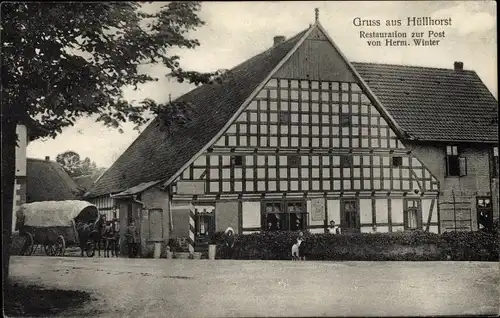 Ak Hüllhorst in Westfalen, Restauration zur Post