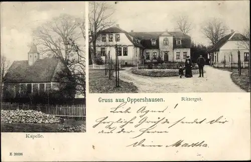 Ak Oppershausen Wienhausen Niedersachsen, Rittergut, Kapelle