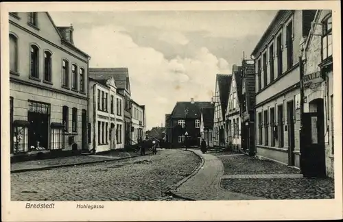 Ak Bredstedt in Holstein Nordfriesland, Hohlegasse, Geschäfte