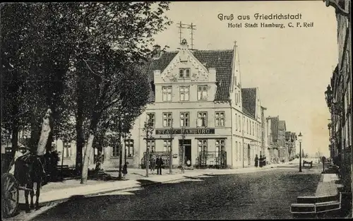 Ak Friedrichstadt an der Eider Nordfriesland, Hotel Stadt Hamburg