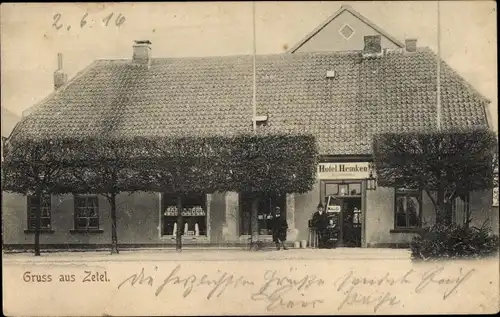 Ak Zetel in Oldenburg Friesland, Hotel Hemken, Geschäft