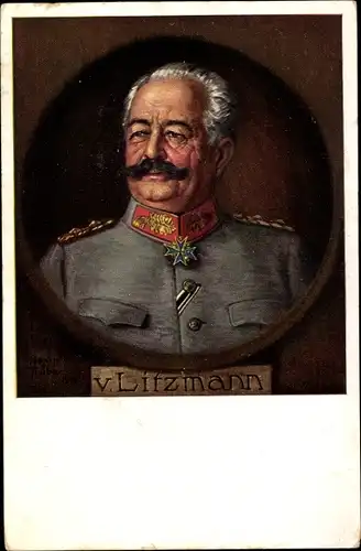 Künstler Ak Trübe, Maxim, General der Infanterie Karl von Litzmann