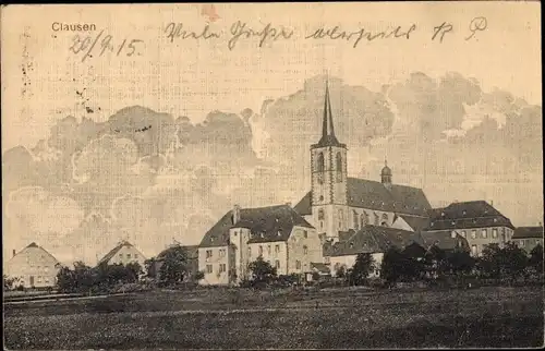 Ak Eberhards Clausen Eberhardsklausen Klausen in der Eifel, Teilansicht mit Kirche