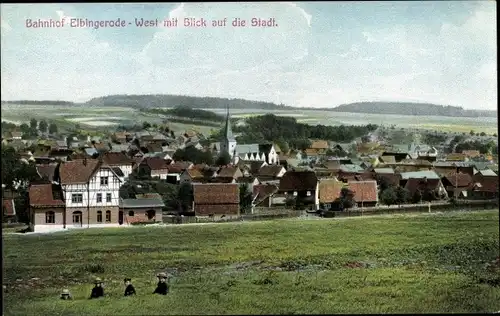 Ak Elbingerode Oberharz am Brocken, West mit Blick auf die Stadt