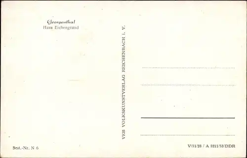 Ak Georgenthal in Thüringen, Haus Eichengrund