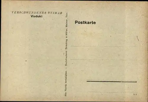 Künstler Ak Halboth, K.,  Weimar in Thüringen, Viadukt