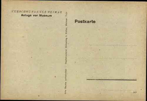 Künstler Ak Halboth, K.,  Weimar in Thüringen, Anlage vor Museum