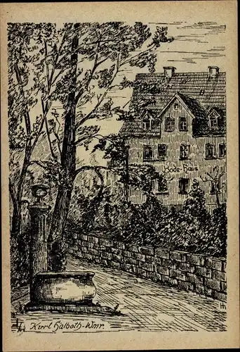 Künstler Ak Halboth, Kurt, Weimar in Thüringen, Bode-Haus