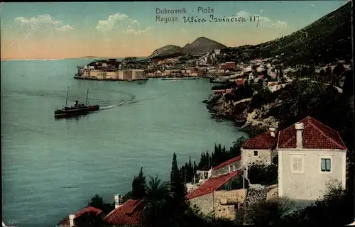 Ak Ragusa Dubrovnik Kroatien, Blick auf den Ort