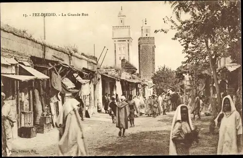 Ak Fès Fez Marokko, Fez-Djedid, La Grande Rue