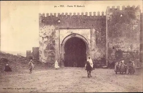 Ak Fès Fez Marokko, Porte El Mahrok