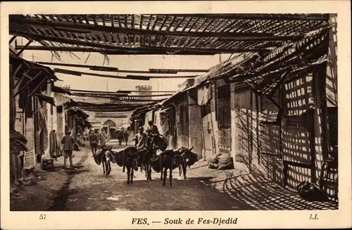 Ak Fez Fes Marokko, Souk de Fes Djedid, Marktgasse