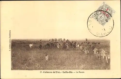 Ak Fez Fes Marokko, Colonne de'Fez, Lalla-Ito, La Razzia