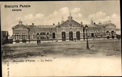 Ak Ypres Ypern Flandern, la Gare