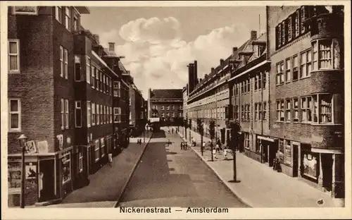 Ak Amsterdam Nordholland Niederlande, Nickeriestraat