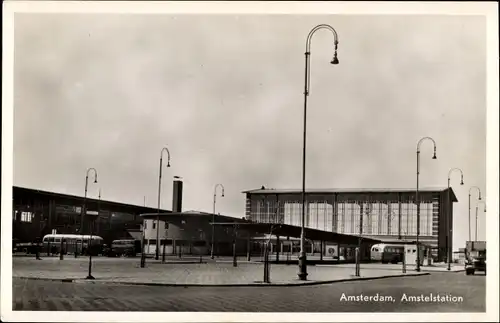 Ak Amsterdam Nordholland Niederlande, Amstelstation