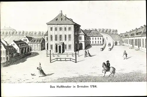 Ak Dresden Altstadt, Das Hoftheater 1784