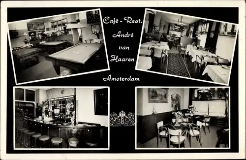 Ak Amsterdam Nordholland Niederlande, Cafe-Restaurant Andre van Haaren, Surinamestraat