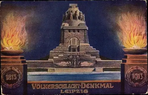 Ak Leipzig in Sachsen, Völkerschlacht-Denkmal 1813-1913
