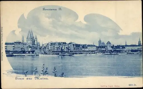 Ak Mainz am Rhein, Panorama II