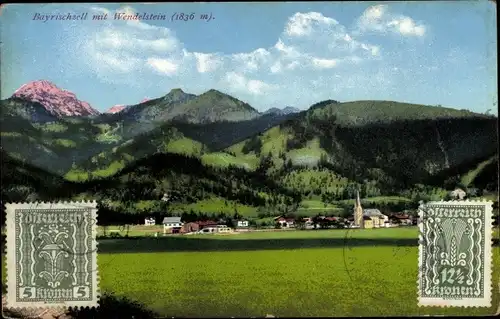 Ak Bayrischzell im Mangfallgebirge Oberbayern, Ort mit Wendelstein