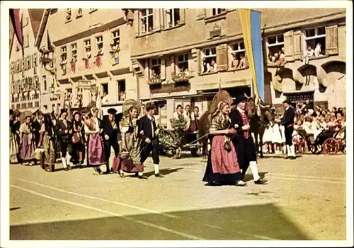 Ak Biberach an der Riß in Oberschwaben, Schützenfest, Kinder- und Heimatfest, Biberacher Trachten