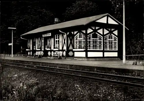 Ak Bad Salzhausen Nidda Hessen, Bahnhof Gleisseite