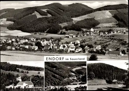 Ak Endorf Sundern Sauerland, Panorama, Klosterbrunnen, Teilansicht, Röhrtal