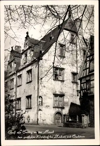 Ak Bruttig Fankel an der Mosel, Gebäude Außenansicht