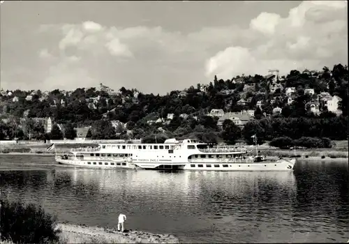 Ak Dresden Weißer Hirsch, Loschwitzhöhe, Fahrgastschiff MS Friedrich Engels