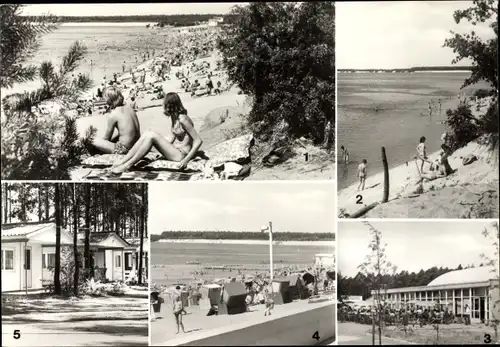 Ak Frankfurt an der Oder, Ansichten vom Helenensee, Strandpartie