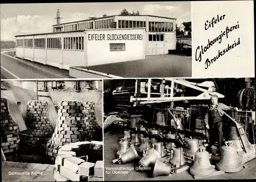 Ak Brockscheid in der Eifel, Eifeler Glockengießerei, Glockengießer, gemauerte Kerne