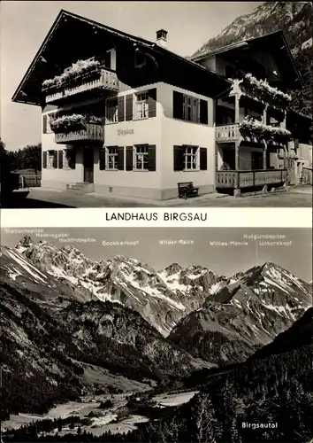 Ak Birgsau Oberstdorf im Oberallgäu, Landhaus Birgsau, Gebirgsketter