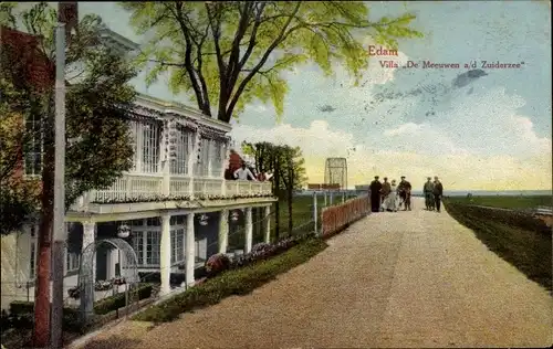 Ak Edam Volendam Nordholland Niederlande, Villa De Meeuwen a/d Zuiderzee