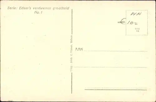 Ak Edam Volendam Nordholland Niederlande, Kaasmarkt van weleer