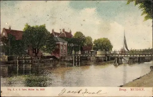 Ak Muiden Nordholland Niederlande, Brug