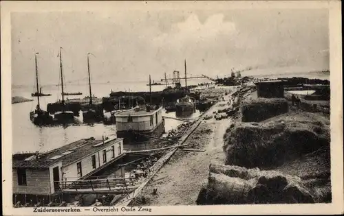 Ak Wieringen Hollands Kroon Niederlande, Zuiderzeewerken, Overzicht Oude Zeug