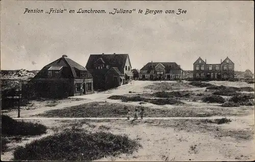 Ak Bergen aan Zee Nordholland Niederlande, Pension Frisia en Lunchroom, Juliana