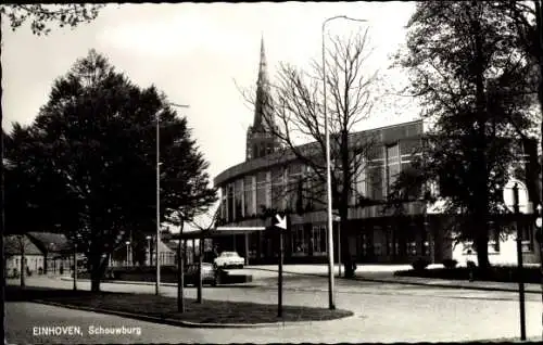 Ak Eindhoven Nordbrabant Niederlande, Schouwburg, Kirchturm