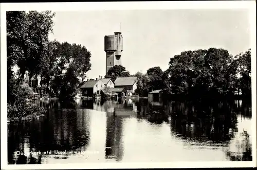 Ak Ouderkerk aan den IJssel Südholland, Wasserturm, Ort