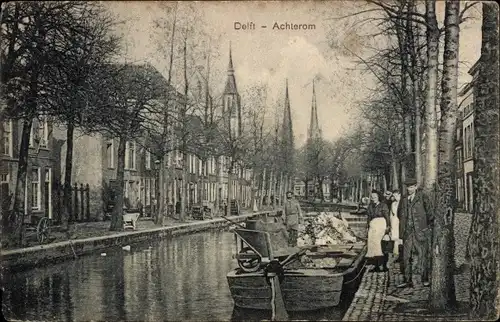 Ak Delft Südholland Niederlande, Achterom