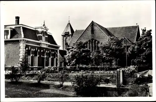 Ak Pernis Rotterdam Südholland Niederlande, Ned. Herv. Kerk en Pastorie