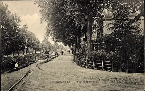 Ak Bodegraven Südholland, Weg naar Gouda