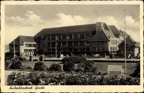 Ak Gouda Südholland Niederlande, Ambachtsschool