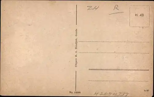 Ak Gouda Südholland Niederlande,Turfmarkt