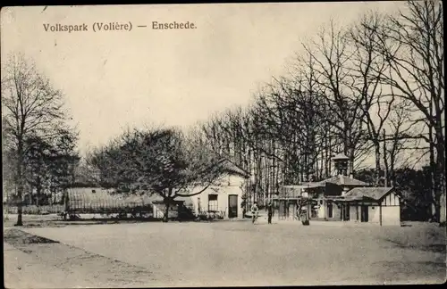 Ak Enschede Overijssel Niederlande, Volkspark (Voliere)