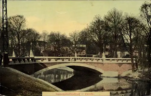 Ak Zwolle Overijssel Niederlande, Sassenpoortenbrug