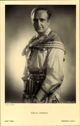 Ak Schauspieler Hans Albers, Portrait, Ross Verlag 7612/3