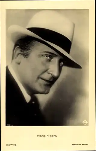 Ak Schauspieler Hans Albers, Ross Verlag 7506 1, UFA Film